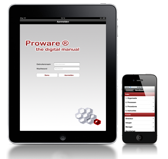 Proware op de iphone en ipad kwaliteitssystemen