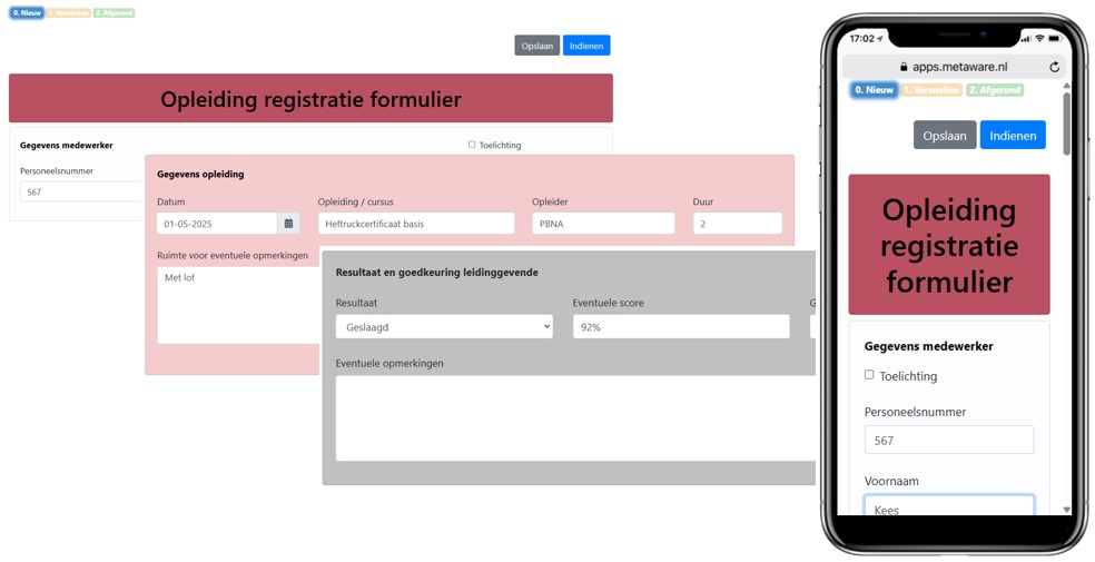 opleiding registratieformulier